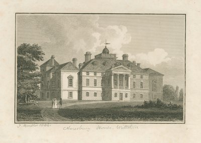 Wiltshire - Amesbury House: gravering av John Buckler