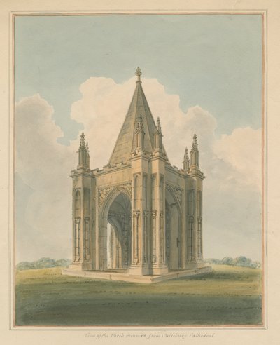 Wiltshire - Salisbury Cathedral - Porch, 1800 av John Buckler