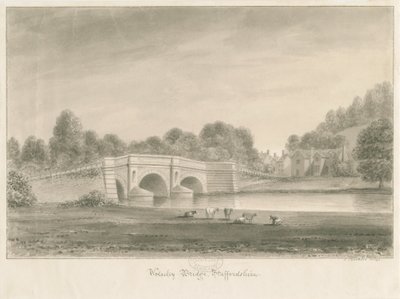 Wolseley Bridge: sepia-tegning av John Buckler