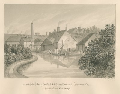 Worcestershire - Droitwich - Saltverk: sepia-tegning, 1833 av John Buckler