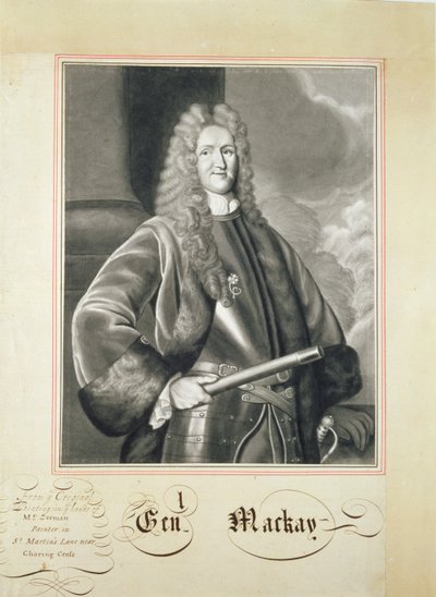 Portrett av Hugh Mackay, 1600-tallet (pensel og vask på papir) av John Bullfinch