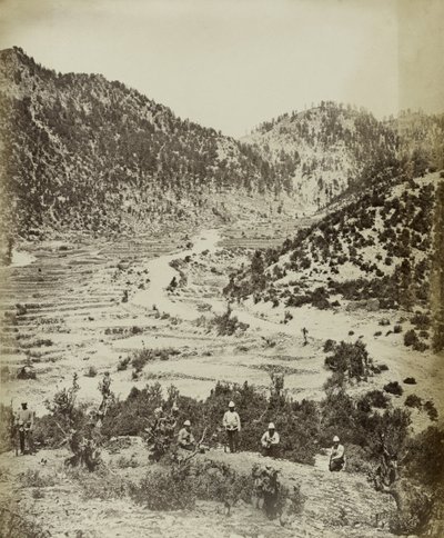 En utsikt over ruten tatt av frontangrep av Peiwar Kotal, 1878-79 av John Burke