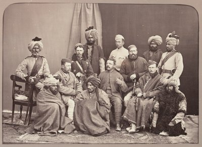 Britiske og innfødte offiserer, 5. regiment av infanteri, Punjab Frontier Force av John Burke
