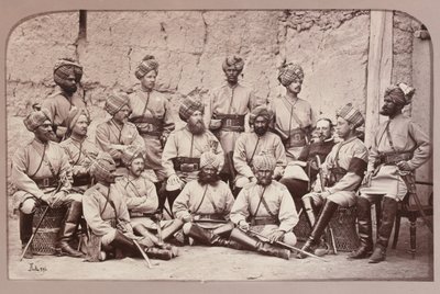 Britiske og innfødte offiserer, 3rd Regiment of Bengal Cavalry av John Burke