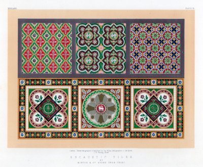 Enkaustiske fliser, 1800-tallet. av John Burley Waring
