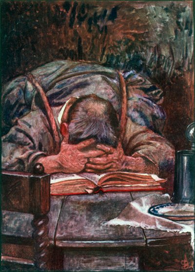 Kristen (fargelitografi) av John Byam Liston Shaw