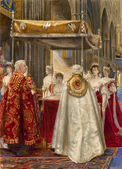 Kroningen av kong Edward VII og dronning Alexandra, 1904 av John Byam Liston Shaw
