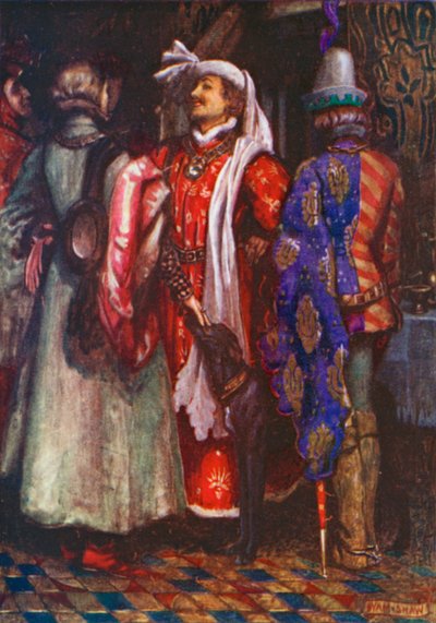 «Måtte Gud at vi må skynde oss og komme for sent!» Richard II – Akt I, scene 4 (fargelitografi) av John Byam Liston Shaw