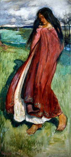 Vår, ca. 1910 (gouache på papir) av John Byam Liston Shaw