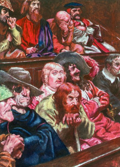 Juryen (fargelitografi) av John Byam Liston Shaw