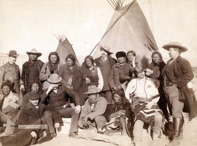 Indiske høvdinger og amerikanske embetsmenn ved Pine Ridge, 1891 av John C. H. Grabill