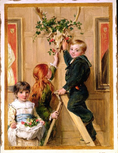 Dekorerer med Holly, 1881 av John Callcott Horsley