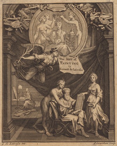 Tittelside til Malerkunsten, av Gerard de Lairesse av John Carwitham