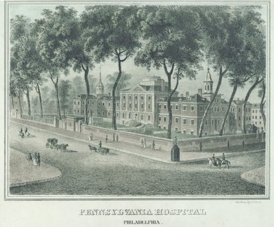 Pennsylvania sykehus, 1838 av John Caspar Wild