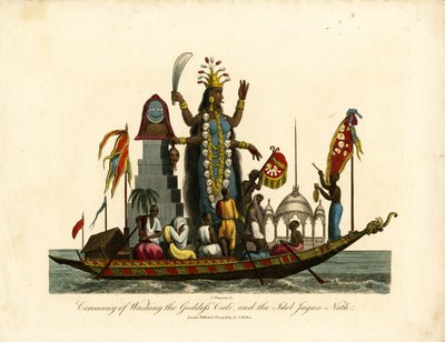 Seremoni for å vaske gudinnen Cali og idolet Jagan-Nath av John Chapman