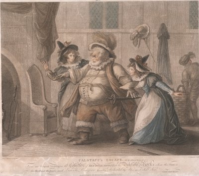 Falstaff's Escape - "The Merry Wives of Windsor," Act IV, Scene II av John Chapman