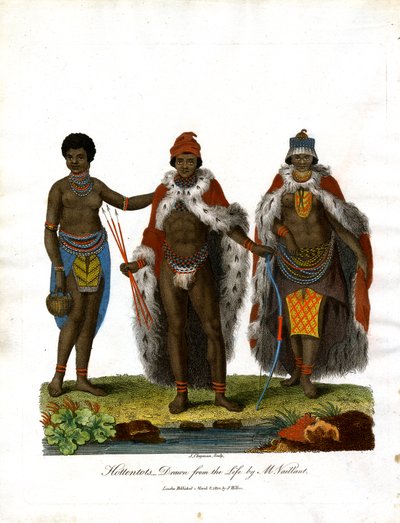 Hottentotter tegnet fra livet av M. Vaillant av John Chapman