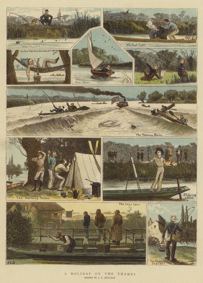En ferie på Themsen (chromolitho) av John Charles (after) Dollman