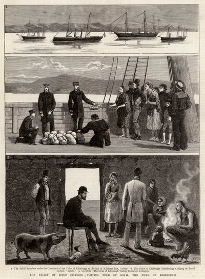 The Relief of Irish Distress, Visiting Tour of HRH the Duke of Edinburgh av John Charles Dollman