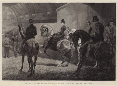 På Horse-Show, venter på deres tur til å gå inn i ringen av John Charlton