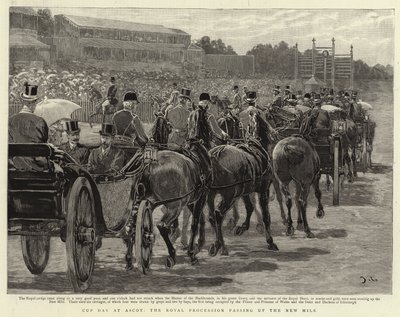 Cup Day på Ascot, Royal Procession passerer opp New Mile av John Charlton
