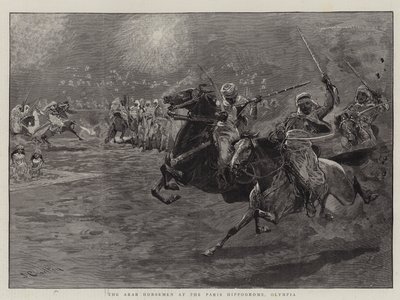 De arabiske ryttere ved Paris Hippodrome, Olympia av John Charlton