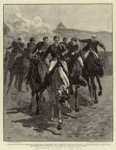 Britene i Egypt, A Camel Race av John Charlton