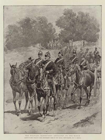 Militære manøvrer, artilleri i mars av John Charlton