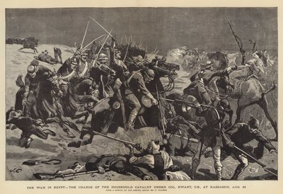 Krigen i Egypt, anklagen for husholdningskavaleriet under oberst Ewart, ved Kassassin, 28. august av John Charlton