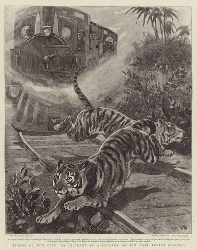 Tigers on the Line, en hendelse i en reise på den østindiske jernbanen av John Charlton