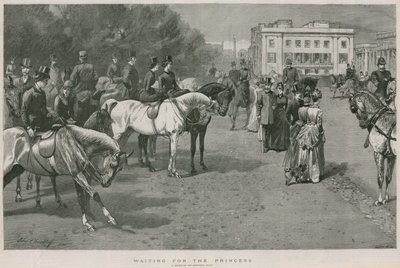 Venter på prinsessen: en skisse i Rotten Row, Hyde Park, London av John Charlton