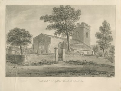 Alton Church: sepia-tegning, 1841 av John Chessell Buckler