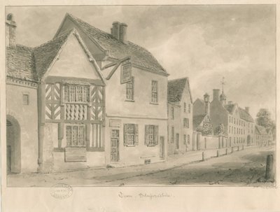 Tean - Landsbygate: sepia vask tegning av John Chessell Buckler