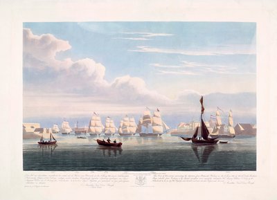 Hollandske handelsskip forlater Portsmouth 2. juni av John Christian (after) Schetky
