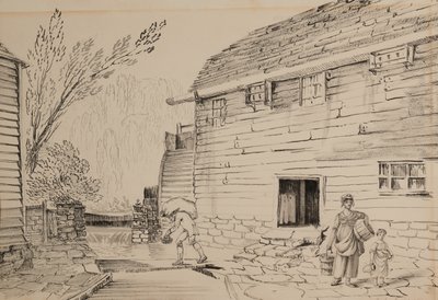 Mill nær Ditton av John Claude Nattes