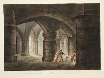 The Burial Place of Turenne, illustrasjon fra Versailles, Paris og Saint Denis, pub. 1809 (akvatint) av John Claude Nattes