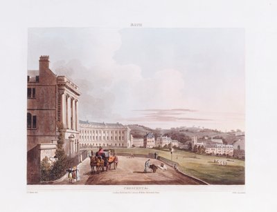 The Crescent, fra "Bath Illustrated by a Series of Views", 1806 av John Claude Nattes