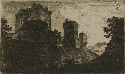 Borthwick Castle fra sørvest av John Clerk of Eldin