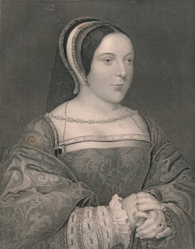 Margaret Tudor. Queen of Scotland, c1525, tidlig på midten av 1800-tallet. av John Cochran