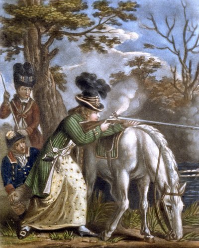 «The Ladies Shooting Poney» av John Collet