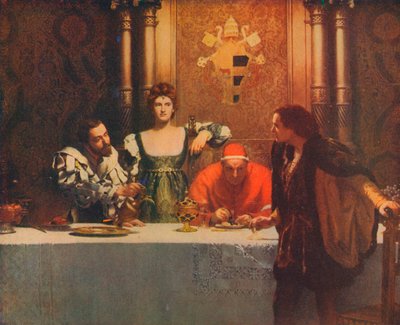 Et glass vin med Caesar Borgia, 1893, 1914 av John Collier