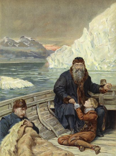 The Last Voyage of Henry Hudson (chromolitho) av John Collier