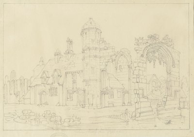 Dudley Priory: blyanttegning, nd [1800-tallet] av John Coney