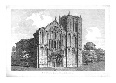 Old Malton Priory Church, Yorkshire, tidlig på 1800-tallet. av John Coney