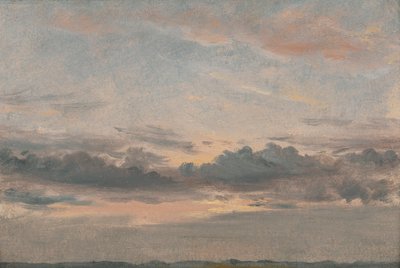En skystudie, solnedgang av John Constable