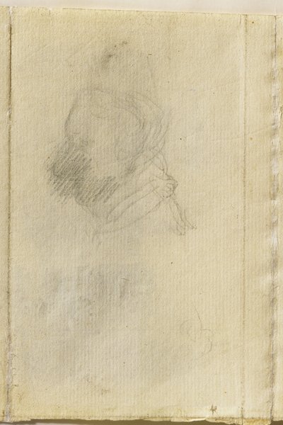 En manns hode i profil av John Constable