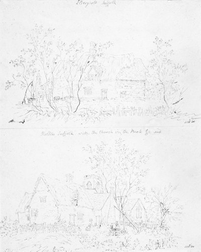 En ødelagt hytte i Capel, Suffolk av John Constable