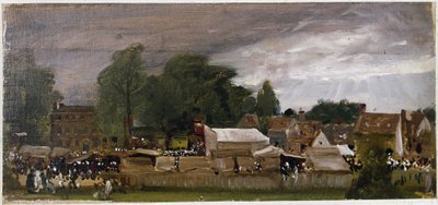 En bygdemesse, trolig på Østre Bergholt (olje på lerret av John Constable