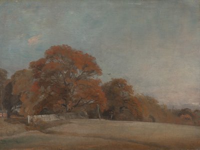 Et høstlandskap ved Østre Bergholt, mellom 1805 og 1808. av John Constable