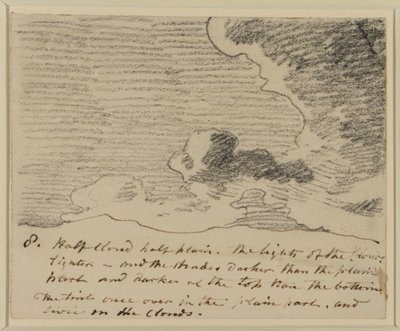 Skystudie (etter Alexander Cozens Engravings of Skies), ca. 1822-23 (grafitt på papir) av John Constable